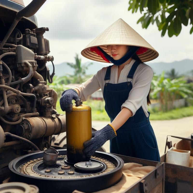 Kiểm tra động cơ máy cày Kubota